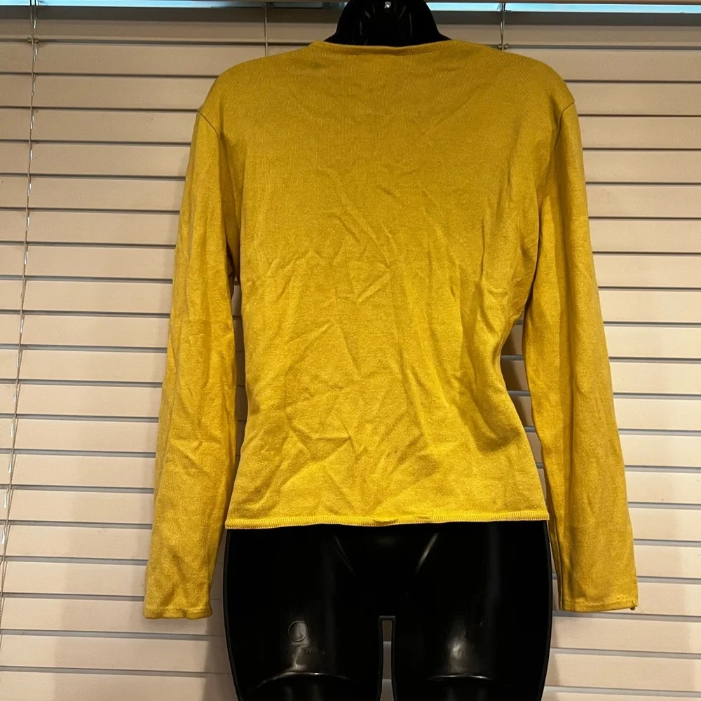 60s / 70s geometric yellow brown pattern sweater - Picture 2 of 4